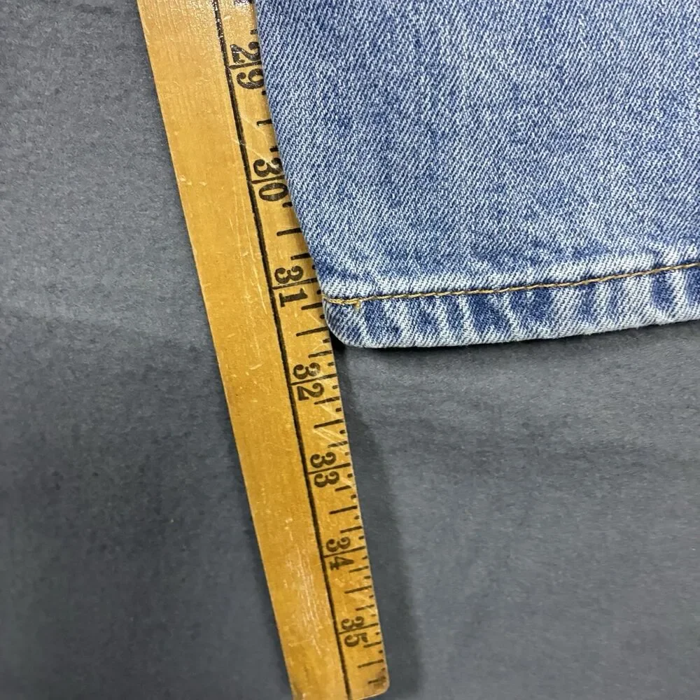 Levis Strauss 513 Men Slim Straight Fit Denim Jeans Light Wash Blue Cotton 32x32